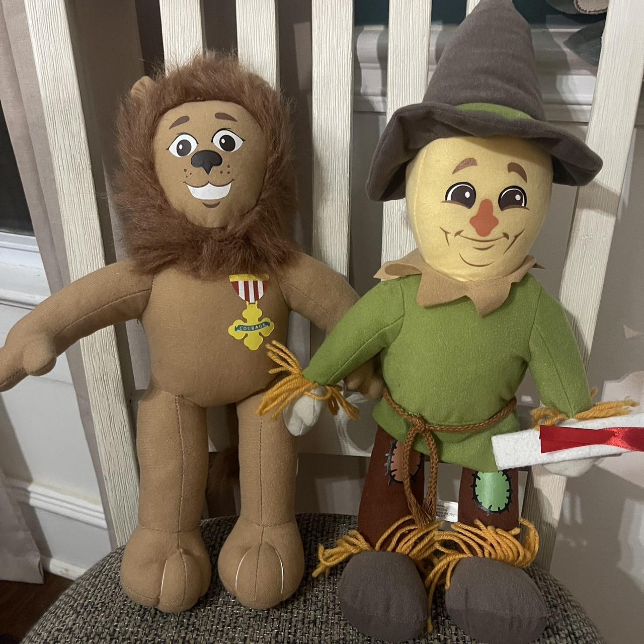 The Wizard of Oz Scarecrow & lion Plush 17 Stuffed...