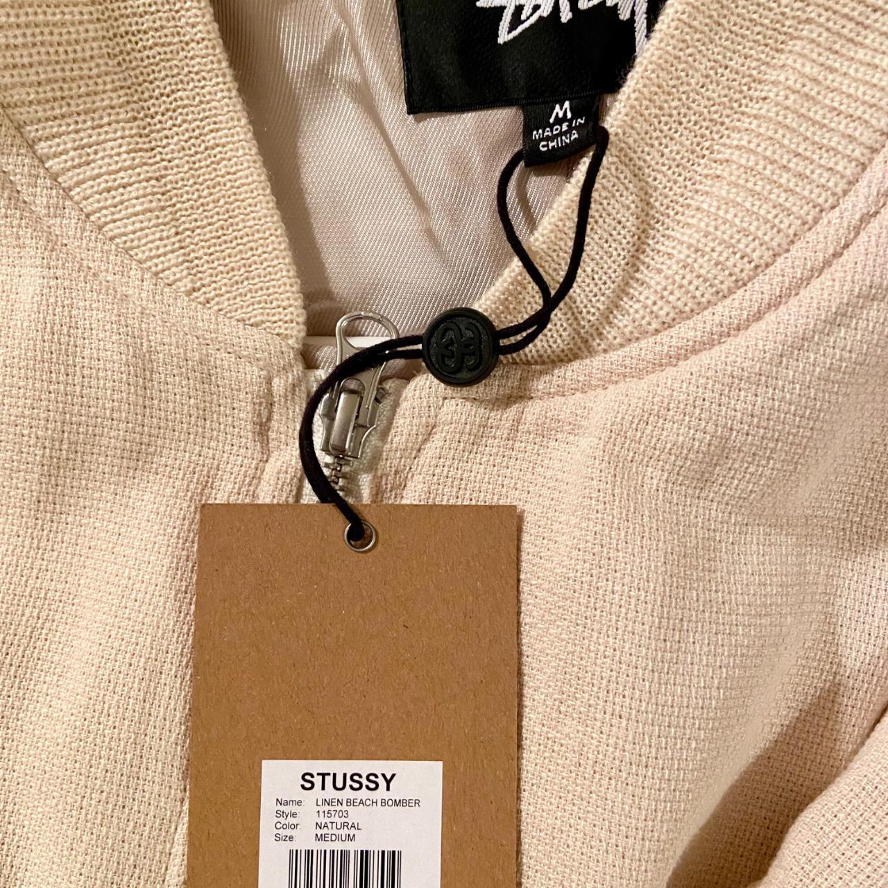 STUSSY LINEN BEACH BOMBER JACKET, dm before...