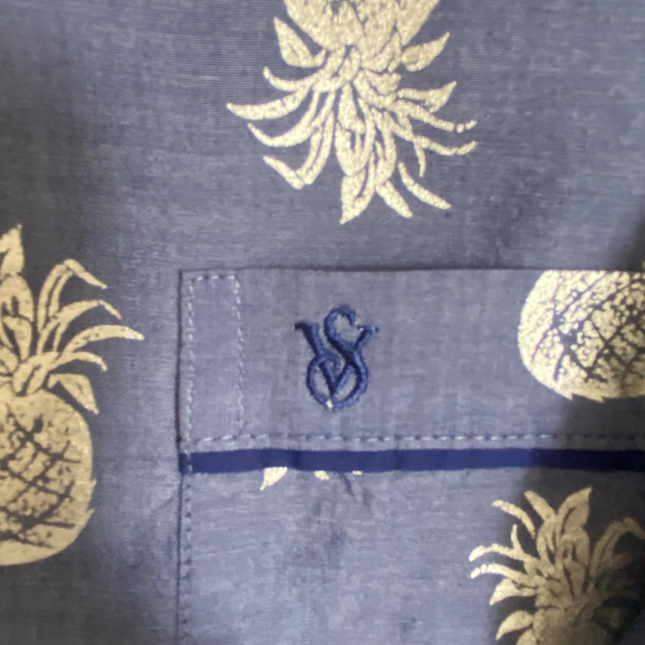 Victoria's Secret Pajama Top Shirt L Blue Depop