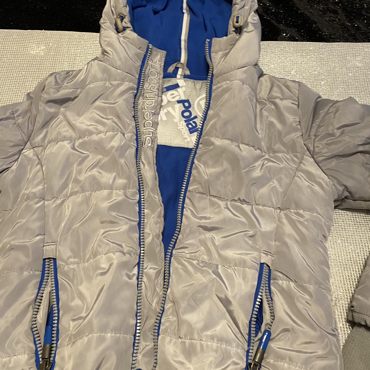 Silver hot sale superdry coat