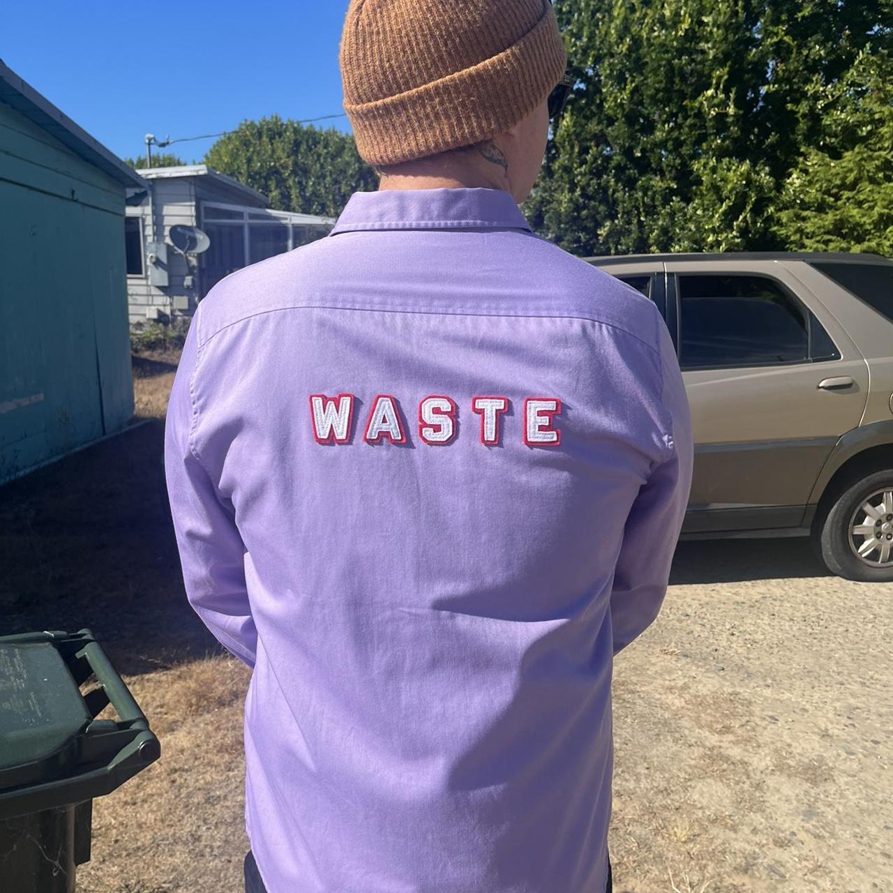 Supreme “Waste” work shirt (Dusty Purple) , High...