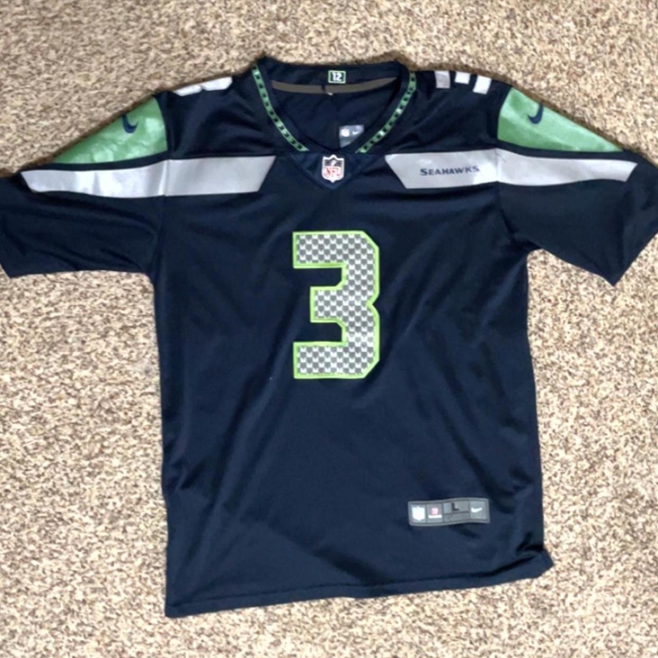 Nike NFL Seattle Seahawks Russell Wilson Neon Green - Depop