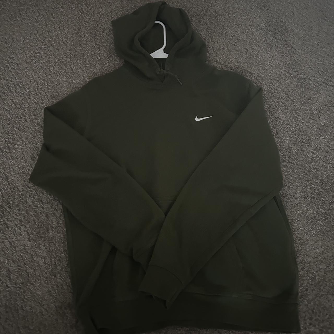 mens nike hoodie olive green