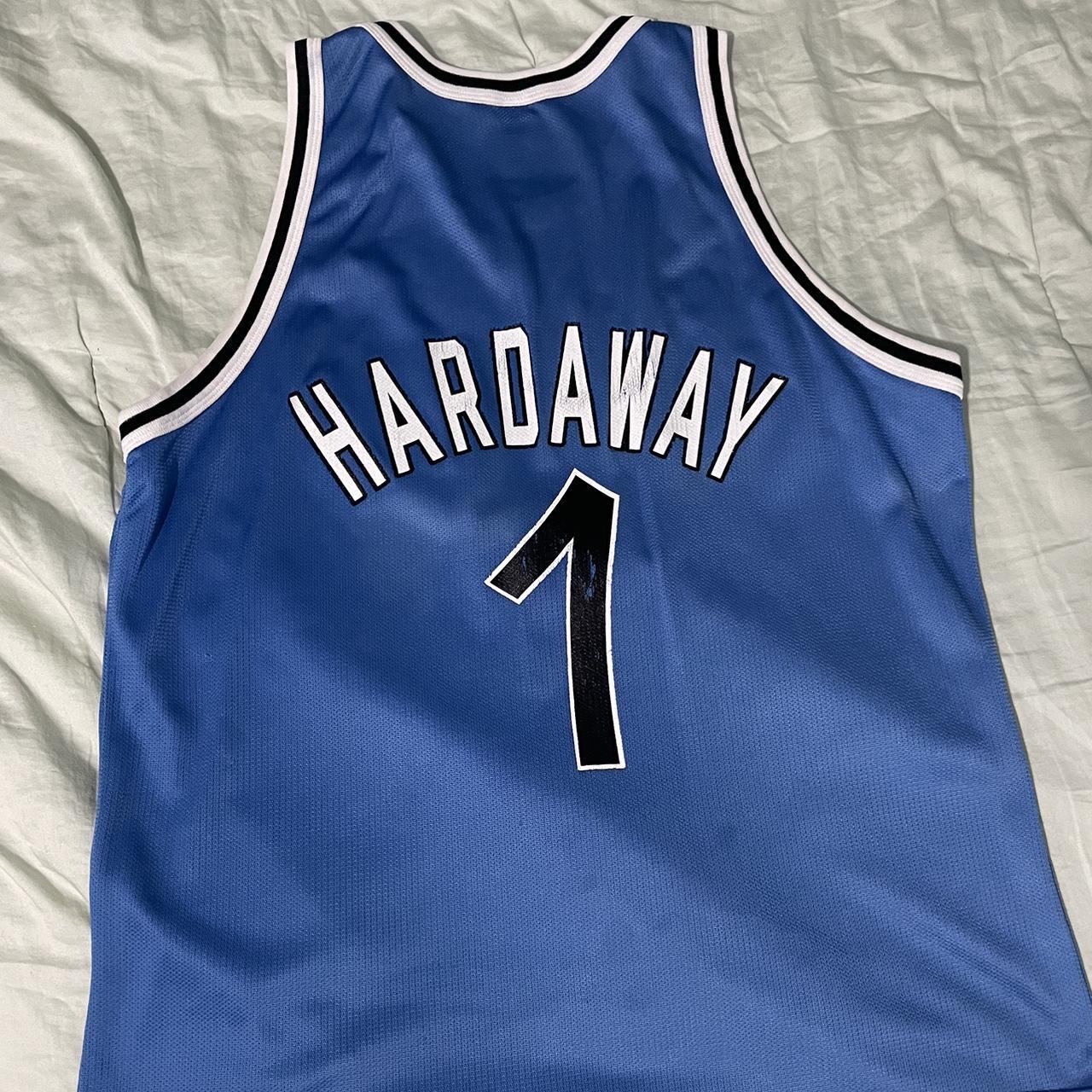 Champion Orlando Hardaway basketball jersey Black - Depop