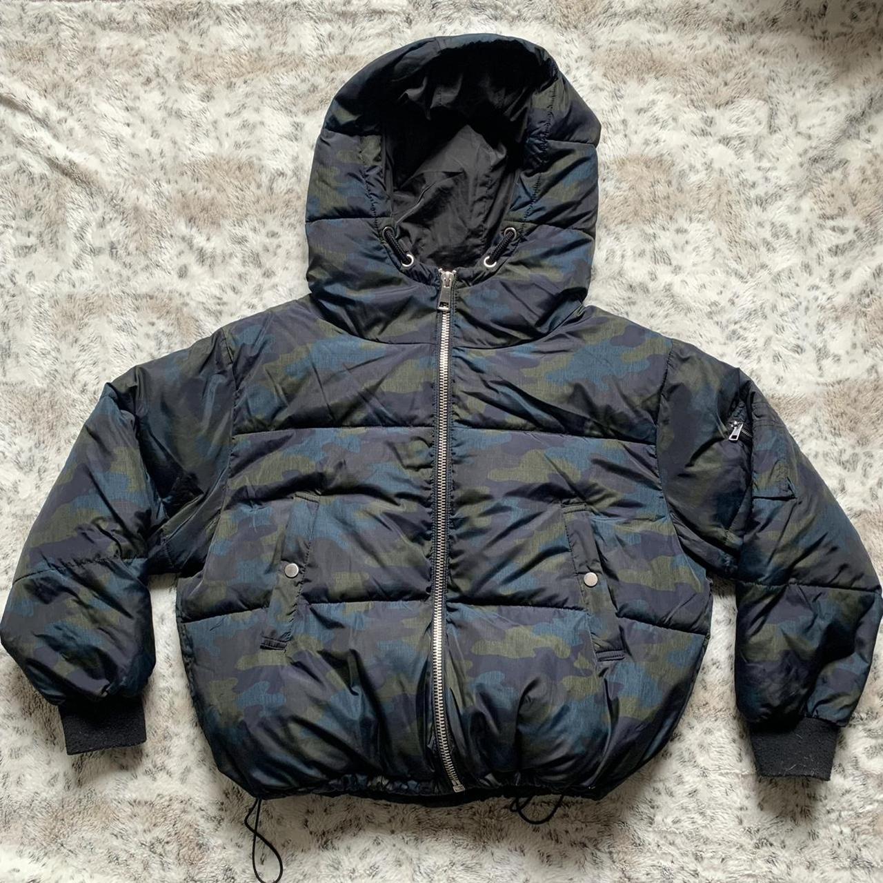 Camo puffer hotsell jacket zara