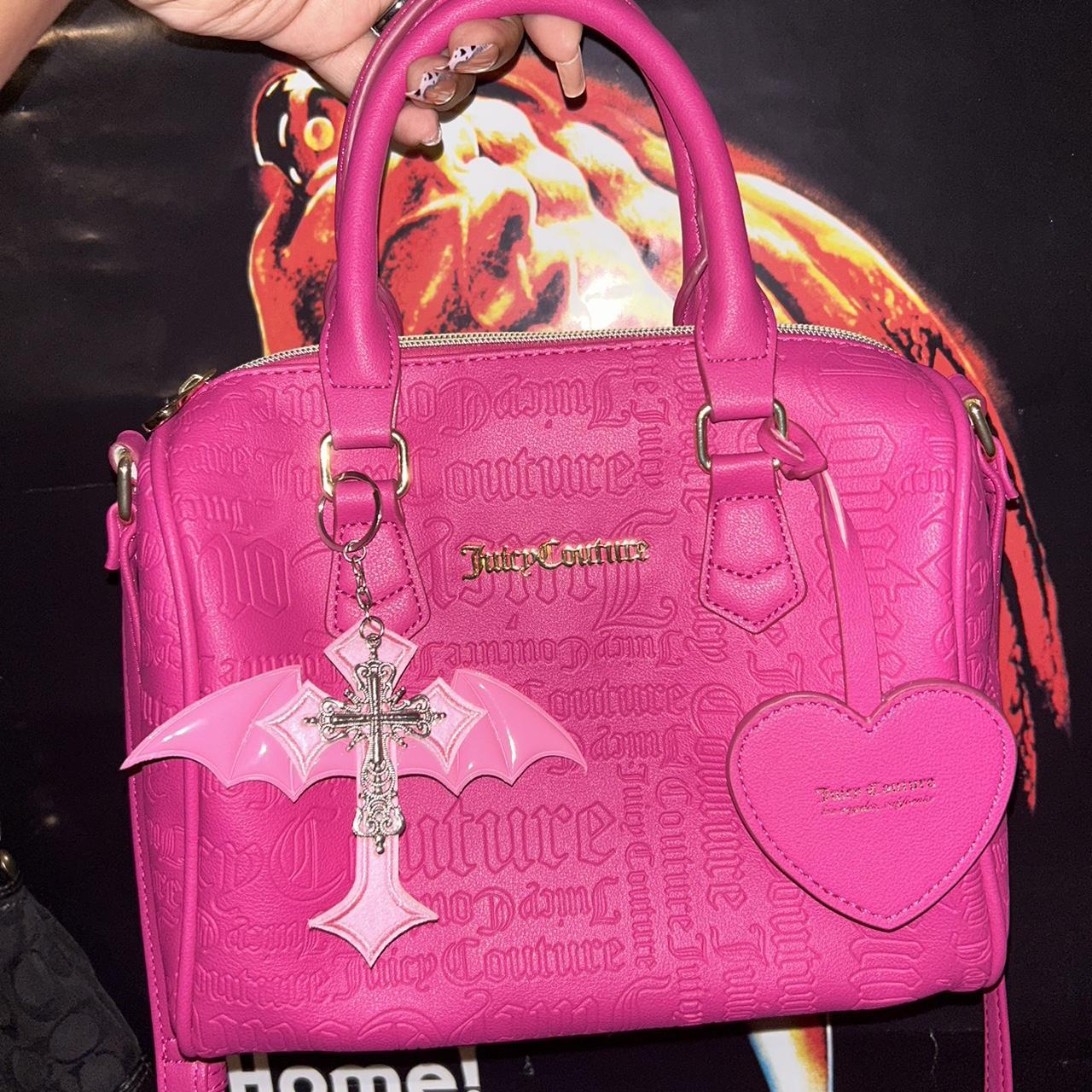 Juicy Couture backpack Like new pink leather with - Depop