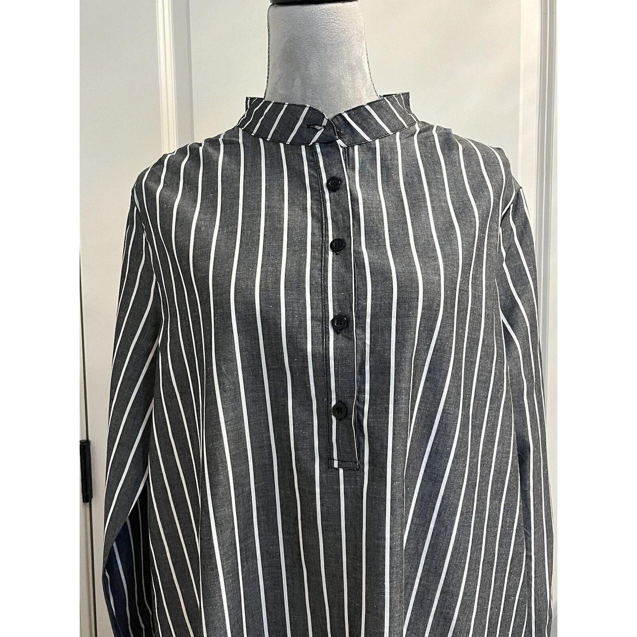 This stunning black and white striped shirt dress by... - Depop