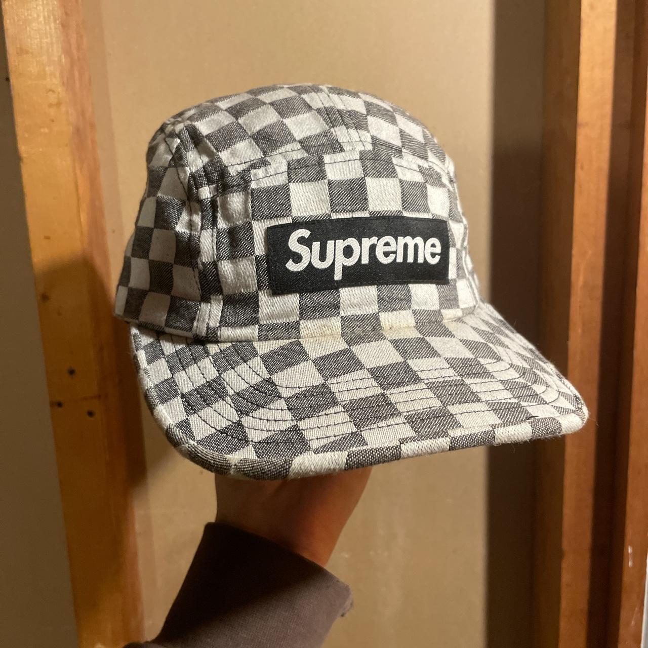 Supreme checkerboard outlet camp cap