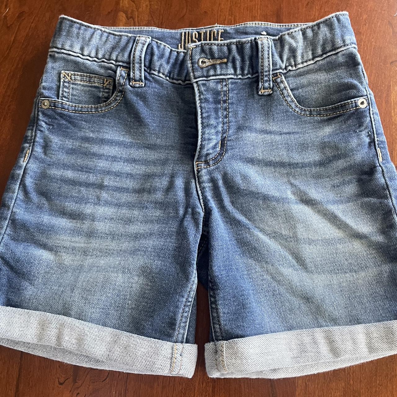 Girls Justice denim shorts size 12 excellent. Depop