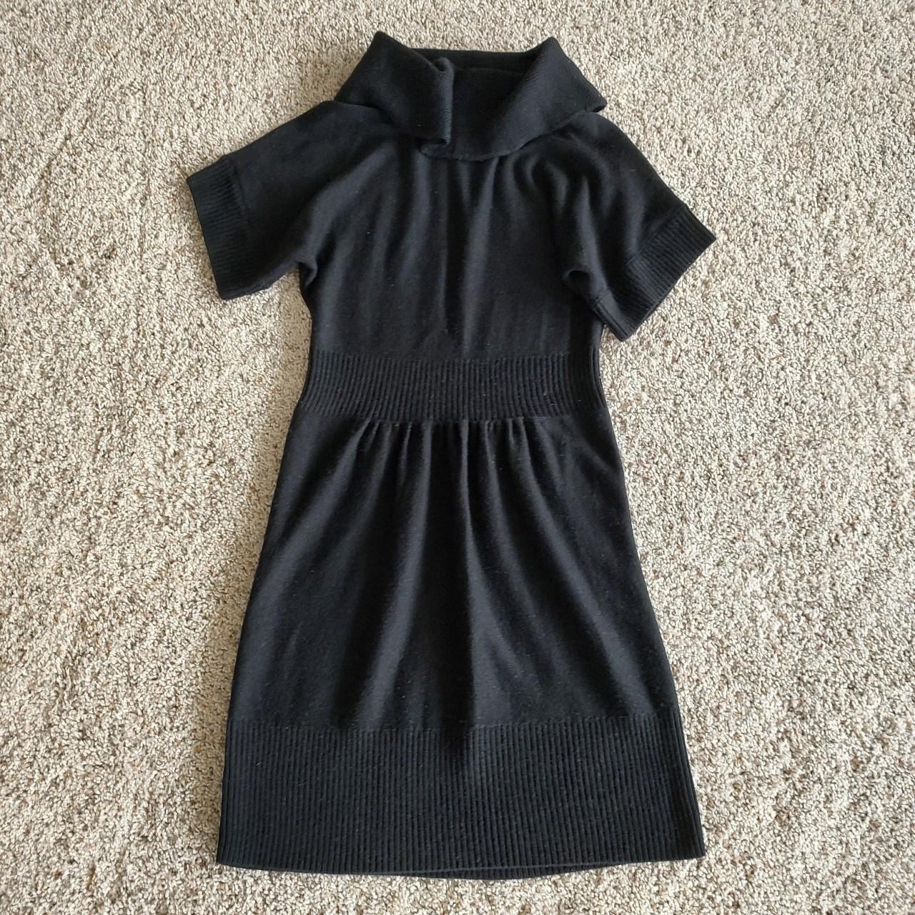 LOFT Black cowl neck sweater dress XS Good pre owned