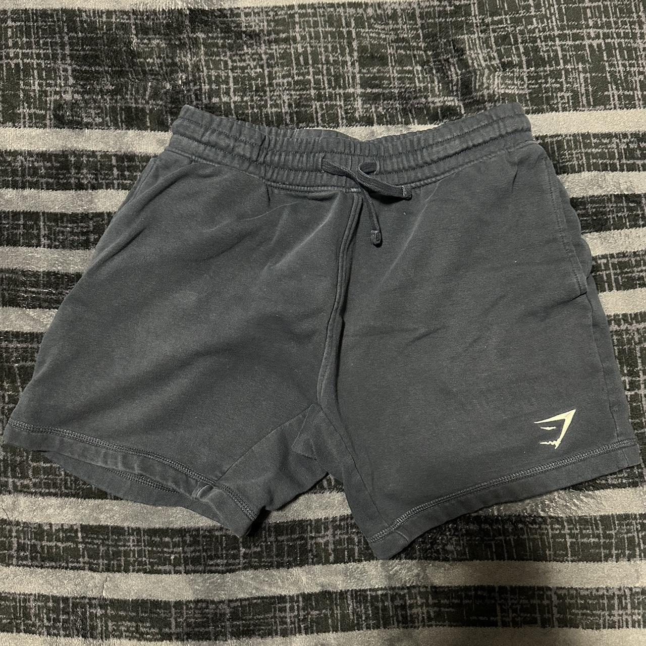 Gymshark Navy Crest Shorts - Like new/no defects -... - Depop