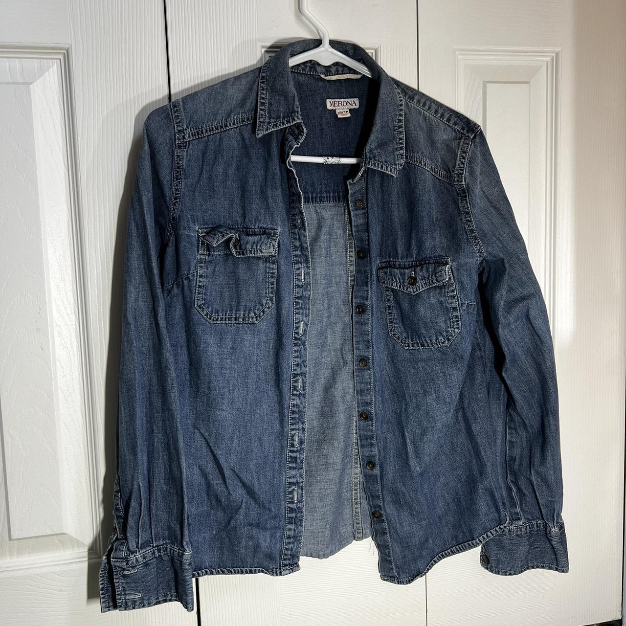 merona jean jacket size xs