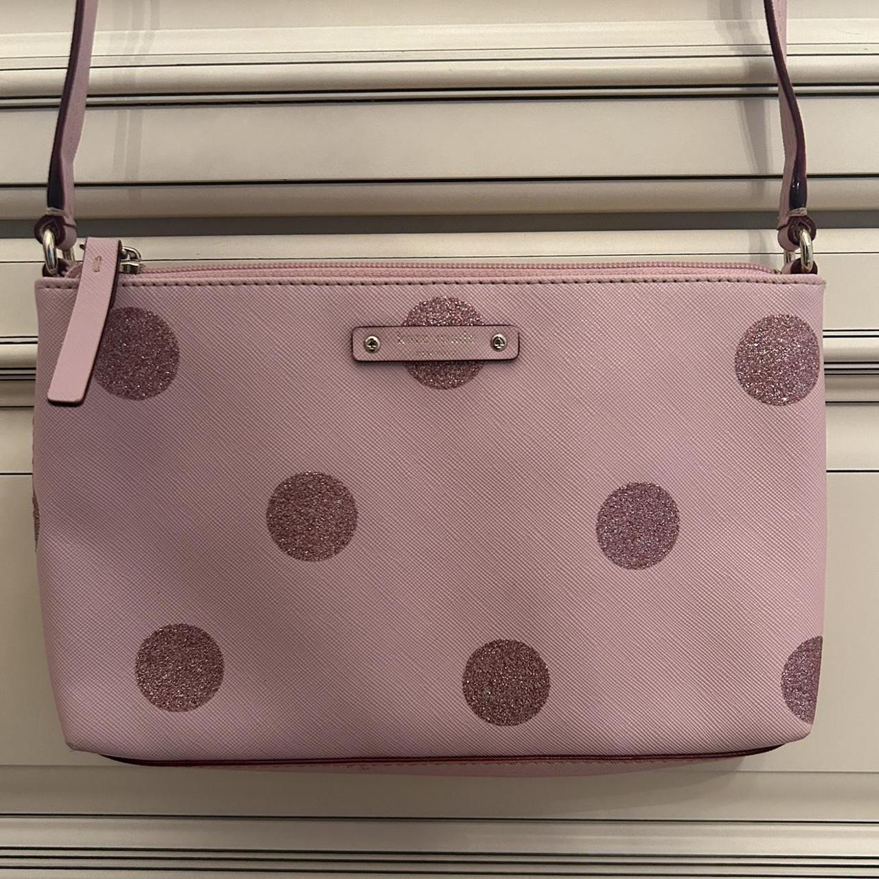 Kate spade pink cheap purse with polka dots