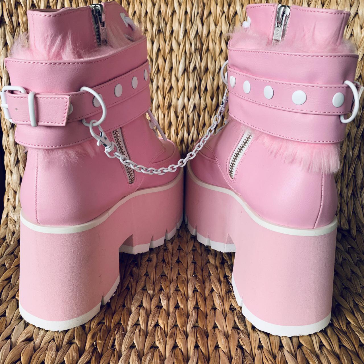 New Demonia Pink Platform Ankle Boots New Pink. Depop