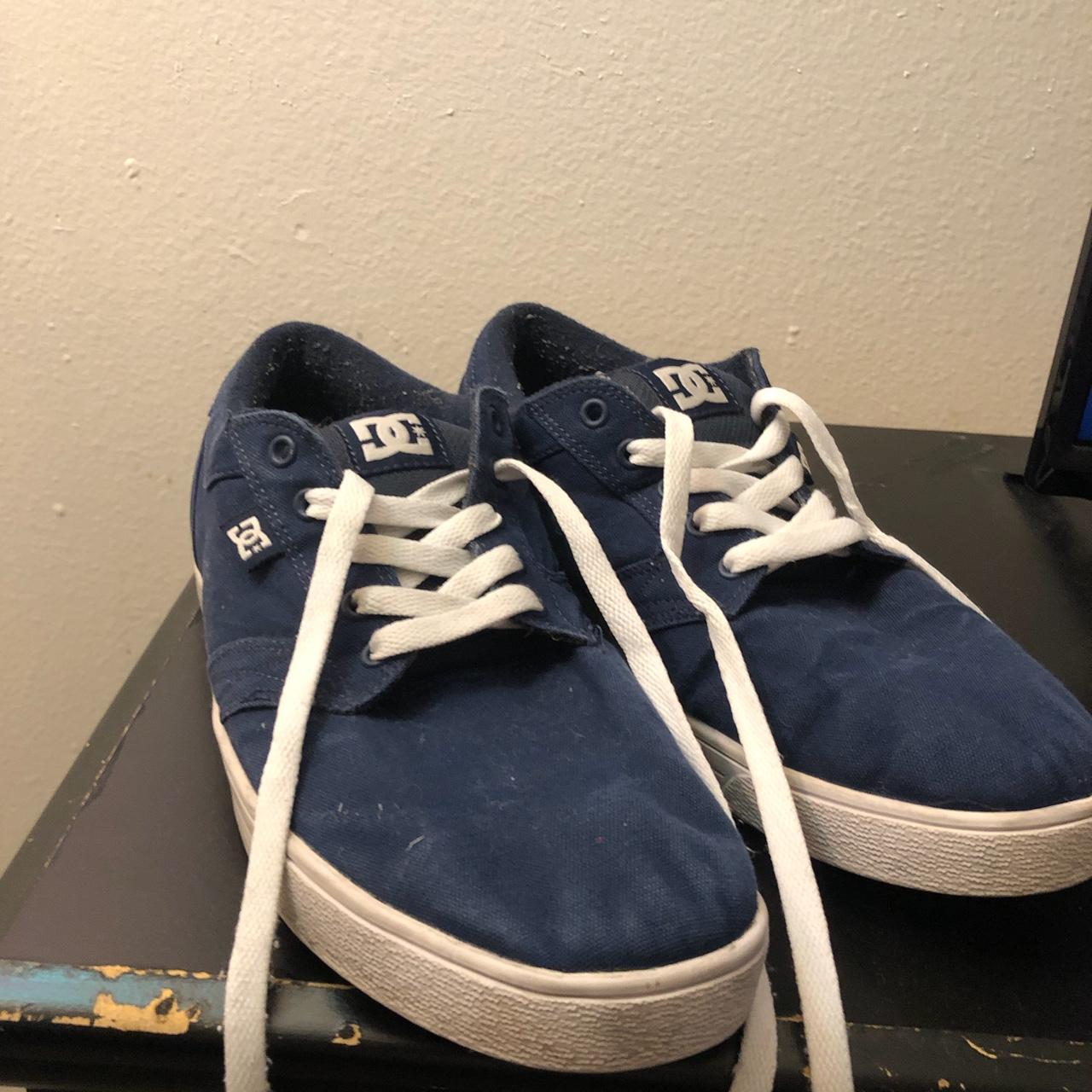 Blue DC Men’s Shoes Size 10 Good Condition DM To... - Depop