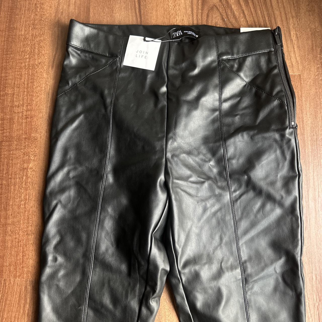 Zara leather pant - Depop