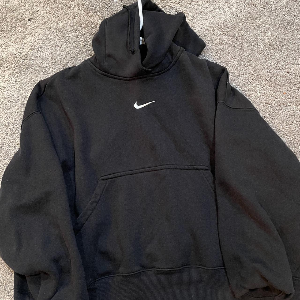 womens size small black nike hoodie runs... - Depop