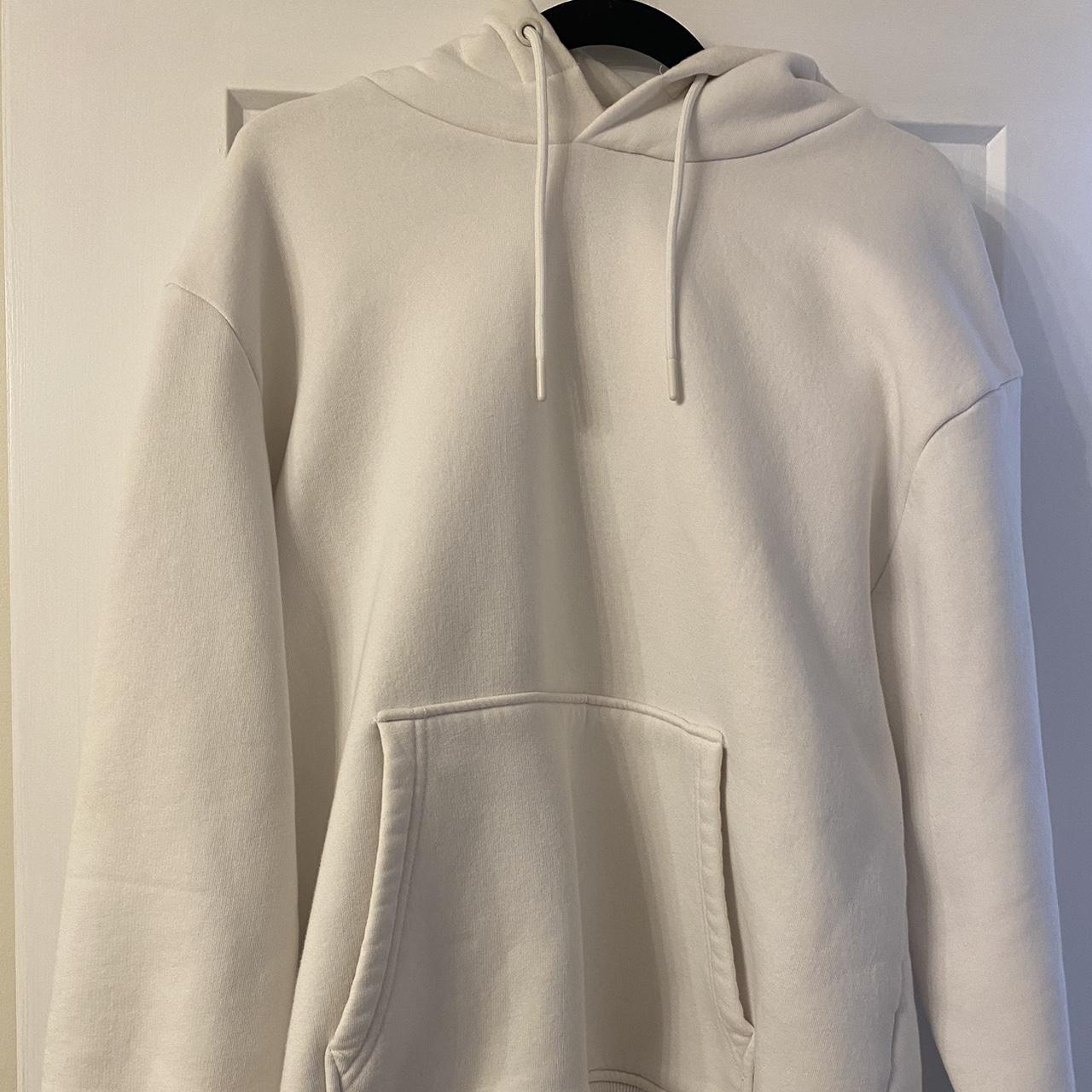 White Zara hoodie - Depop