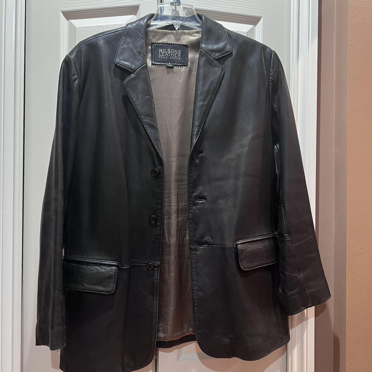 Mens Wilson Leather Vintage Leather Jacket in Size... - Depop