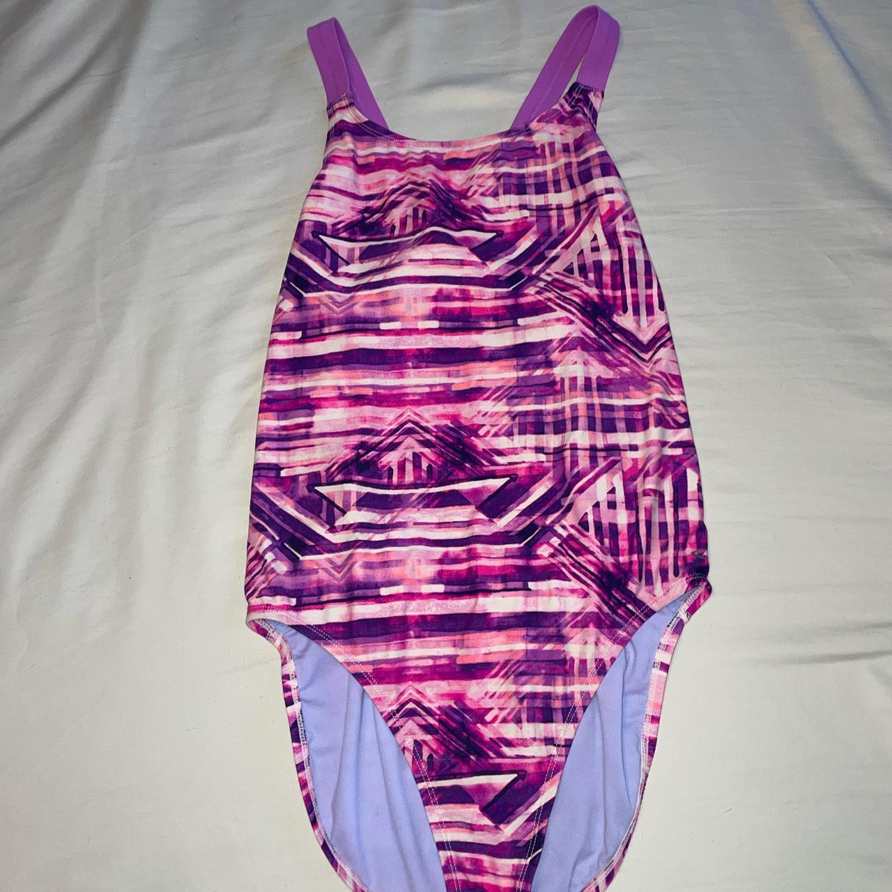 Champion purple Swimsuit one piece size 14 Kids - Depop
