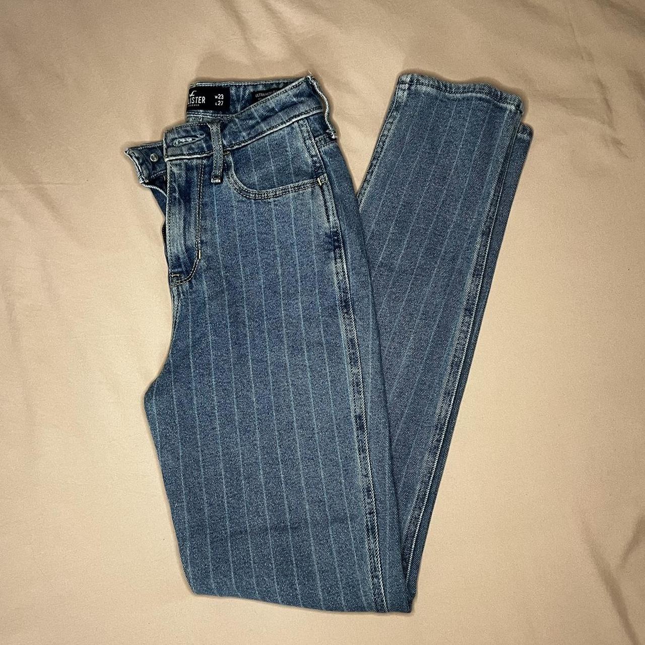 Hollister striped deals mom jeans