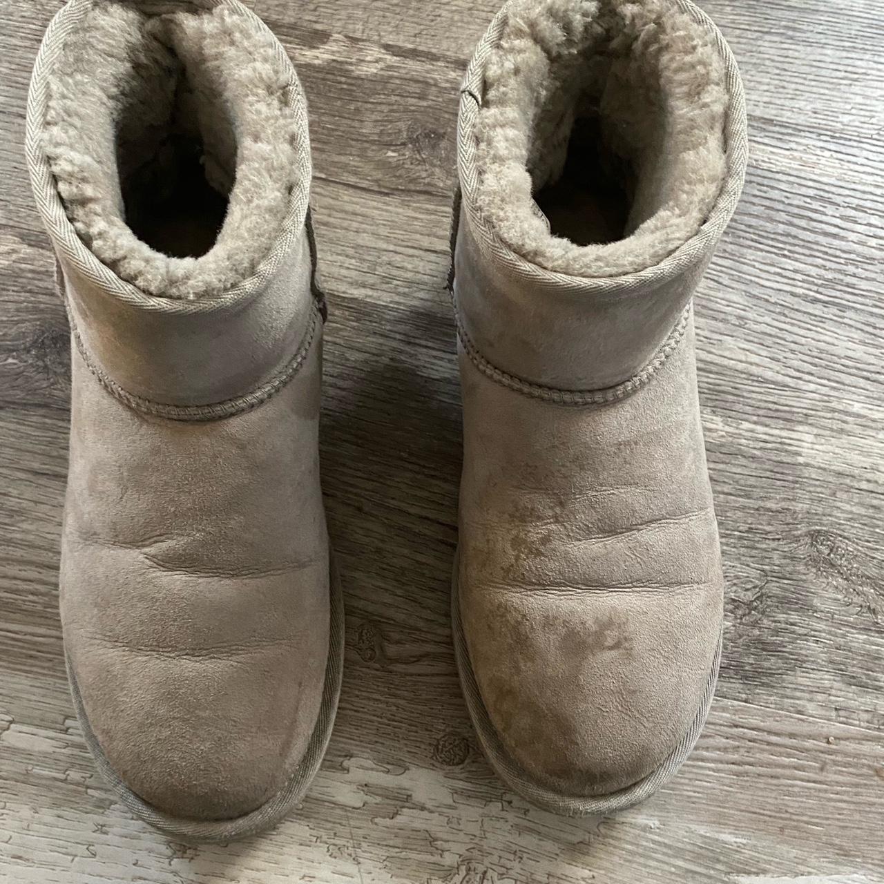 ugg womens classic mini ii metallic boots goat