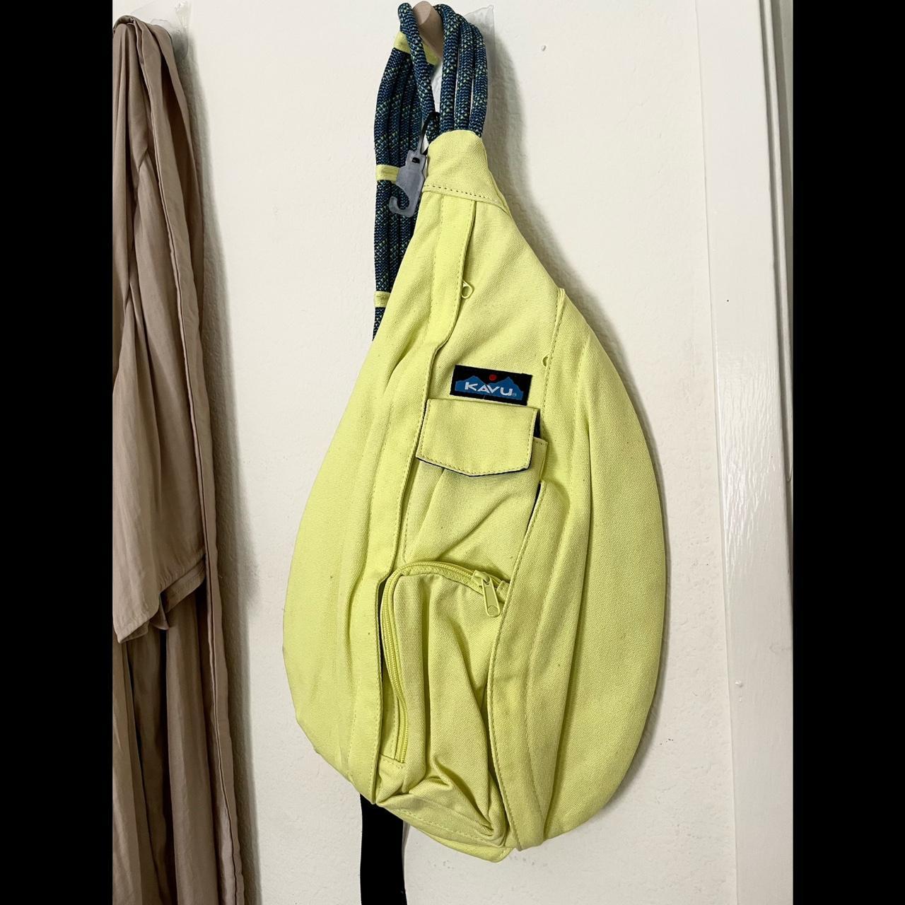Neon yellow Kavu crossbody bag. Brand new and... Depop