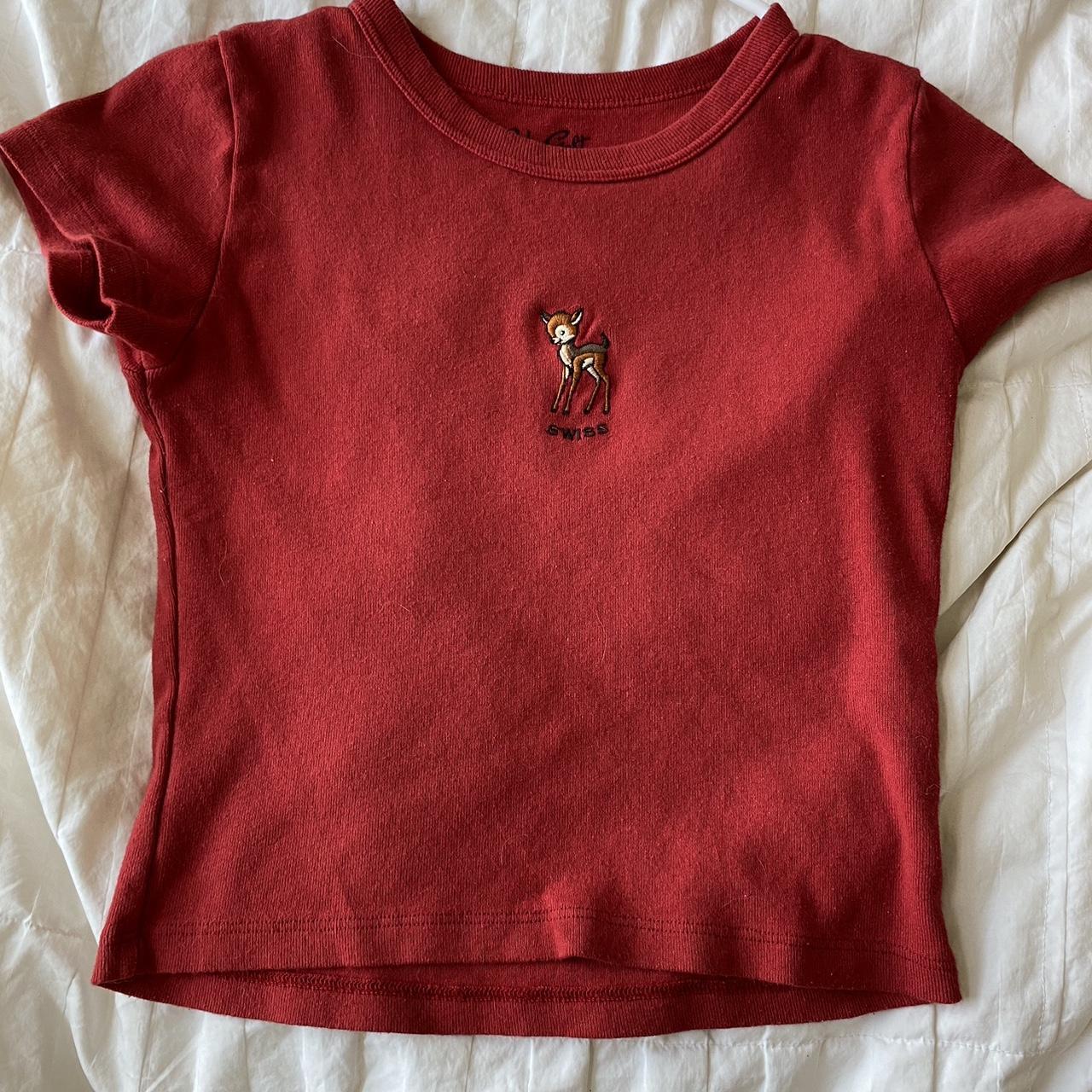 One size brandy Melville red baby... Depop