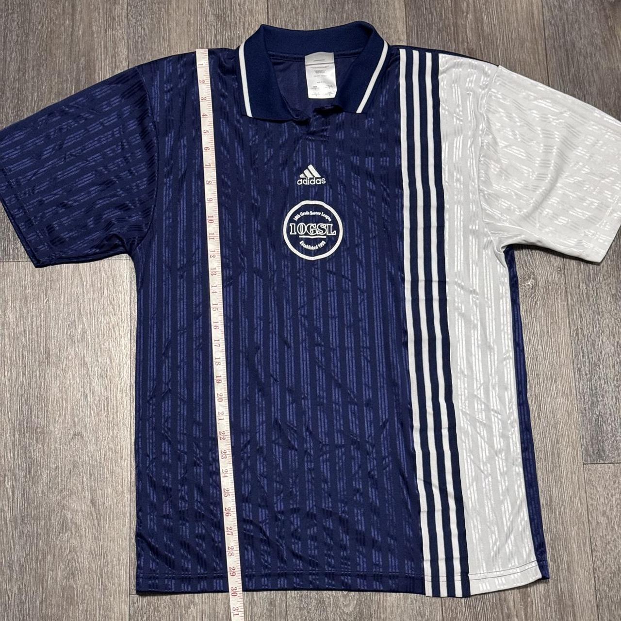Vintage Adidas soccer jersey. Really cool design on... - Depop