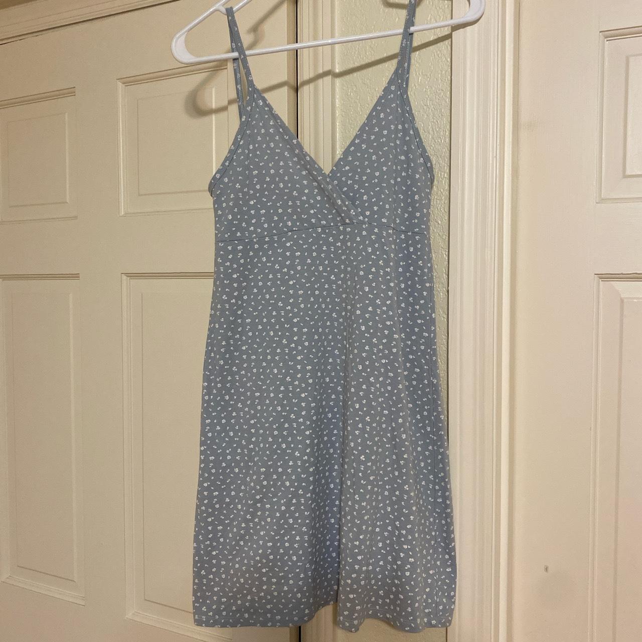 Brandy Melville floral dress The cutest baby blue... - Depop