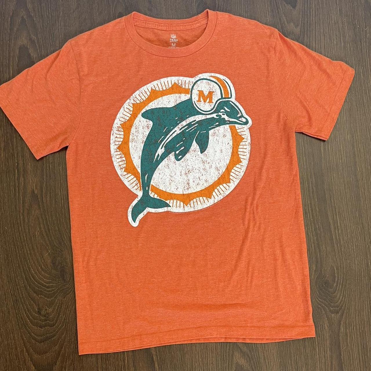 Nike Men's Miami Dolphins Blitz Helmet Orange T-Shirt