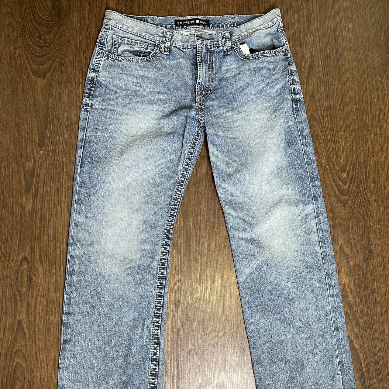 Express Jake Loose Fit Boot Cut Jeans Men’s Size... Depop