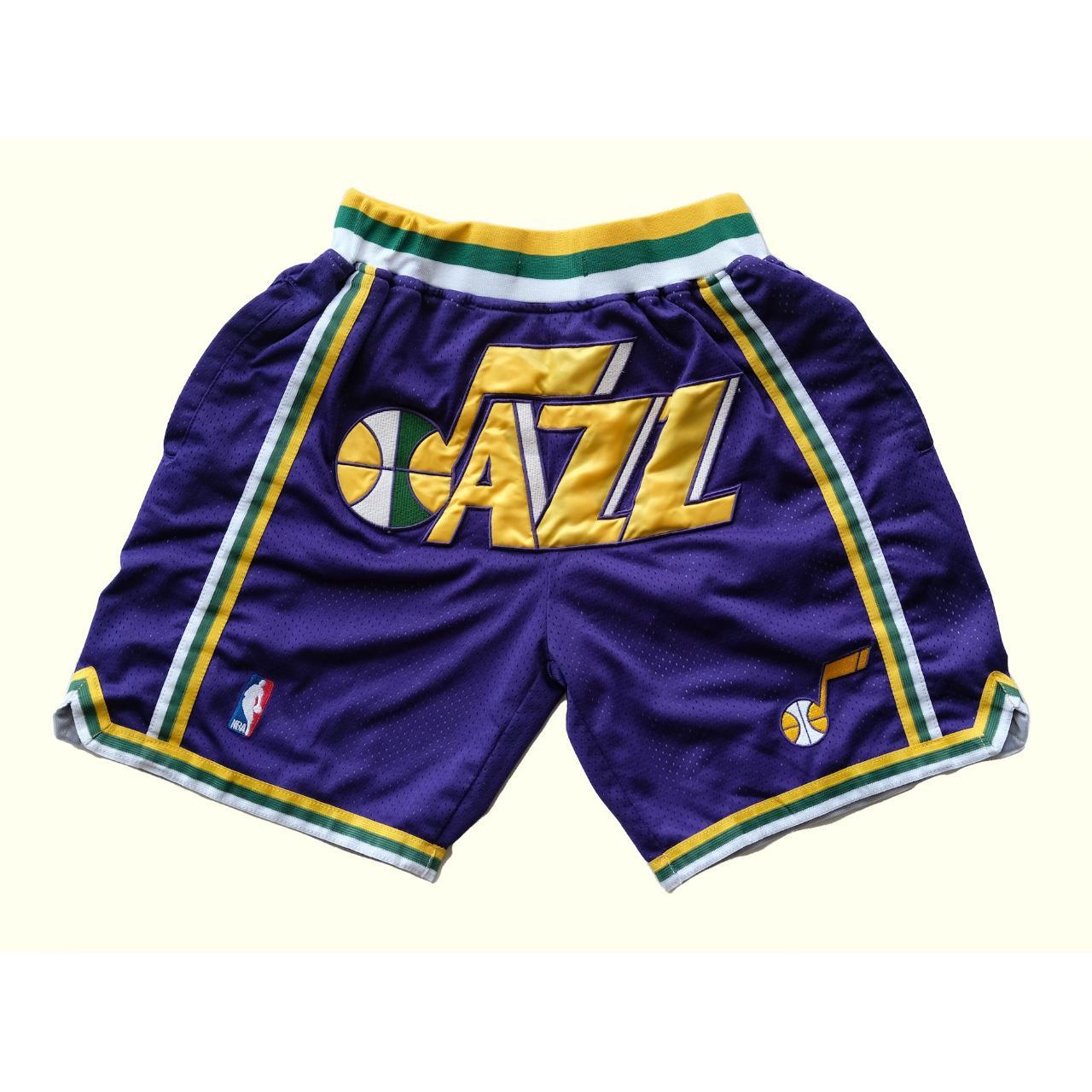 JUST DON X MITCHELL & NESS UTAH JAZZ PURPLE BASKETBALL SHORTS NEW MED M