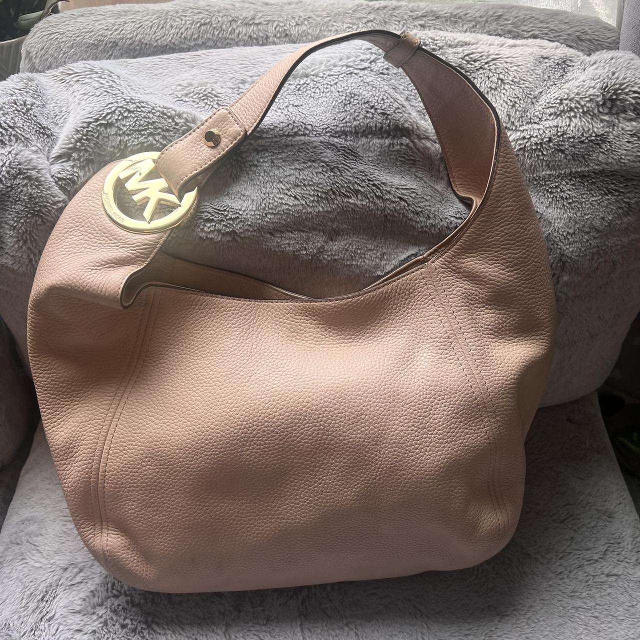 Blush Leather Michael Kors hobo bag. Gently used.  - Depop