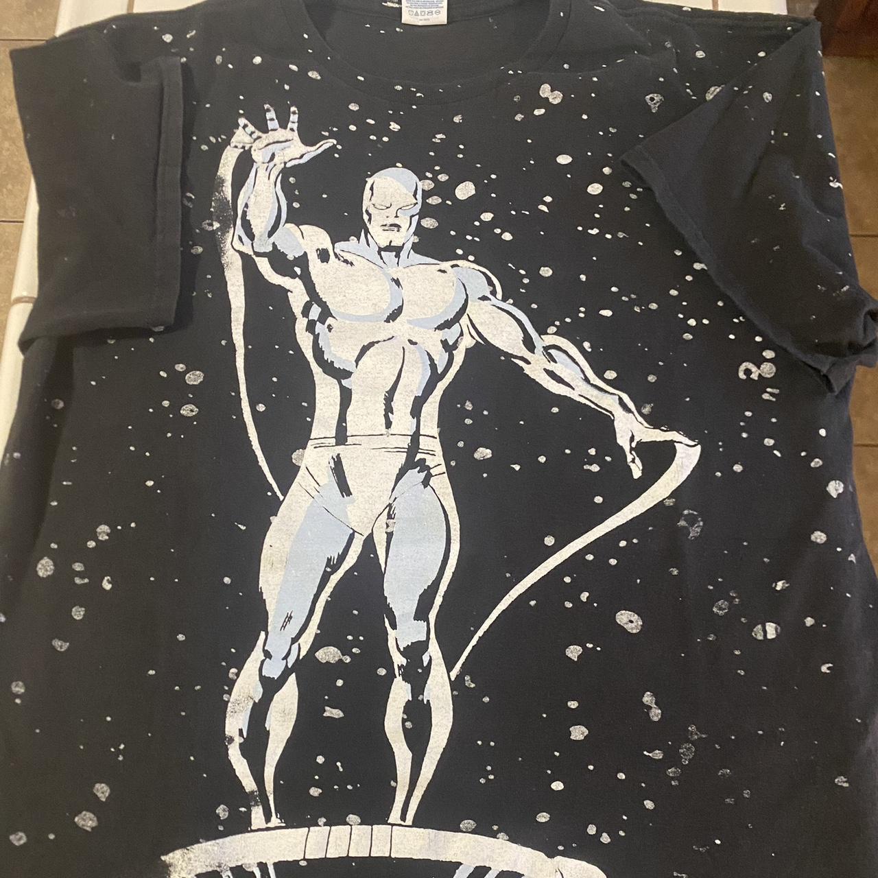 1 of 1 Silver Surfer. On a Gildan tag and it is... - Depop