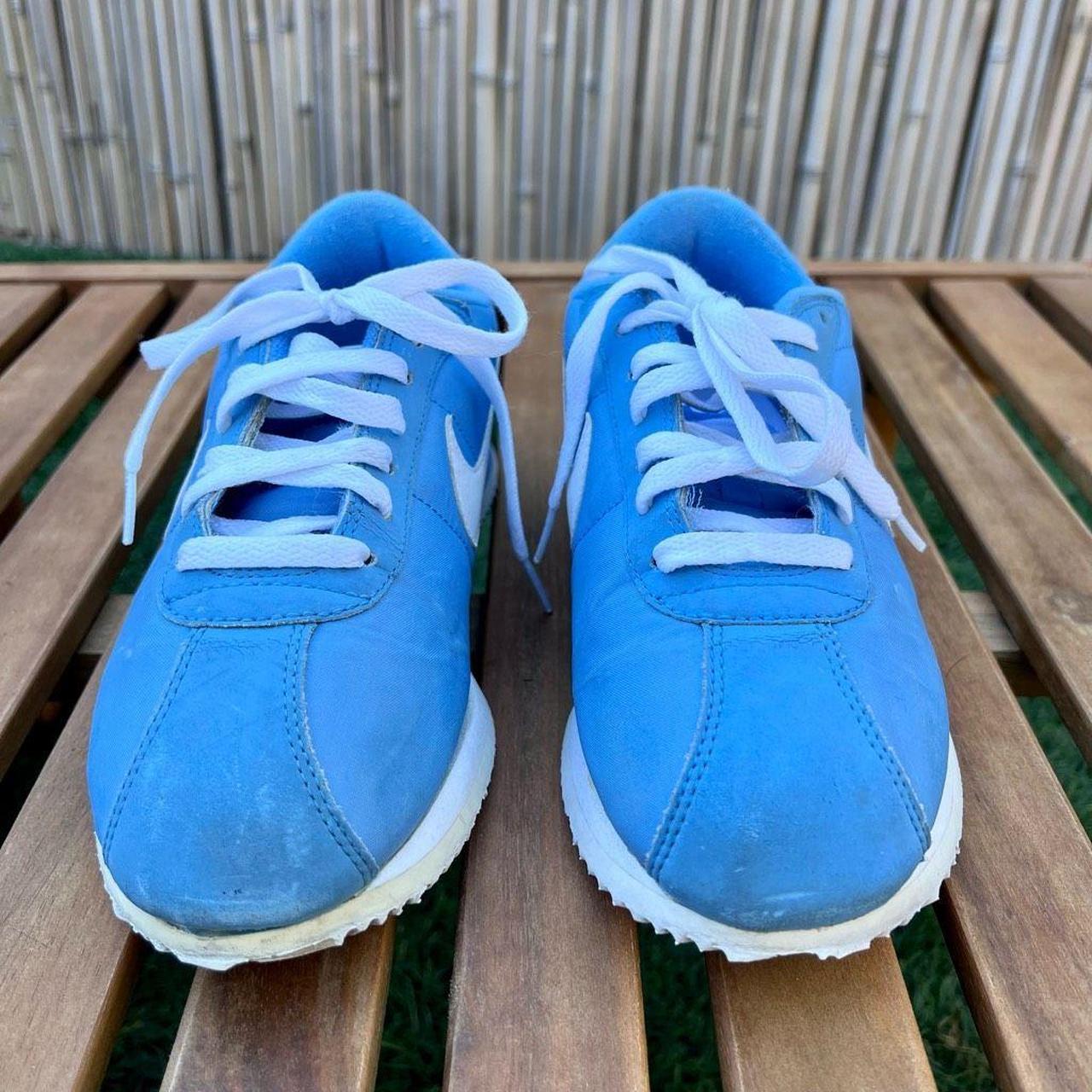 Nike Cortez Kid s Blue Lace Up Suede Rubber Outsole Depop