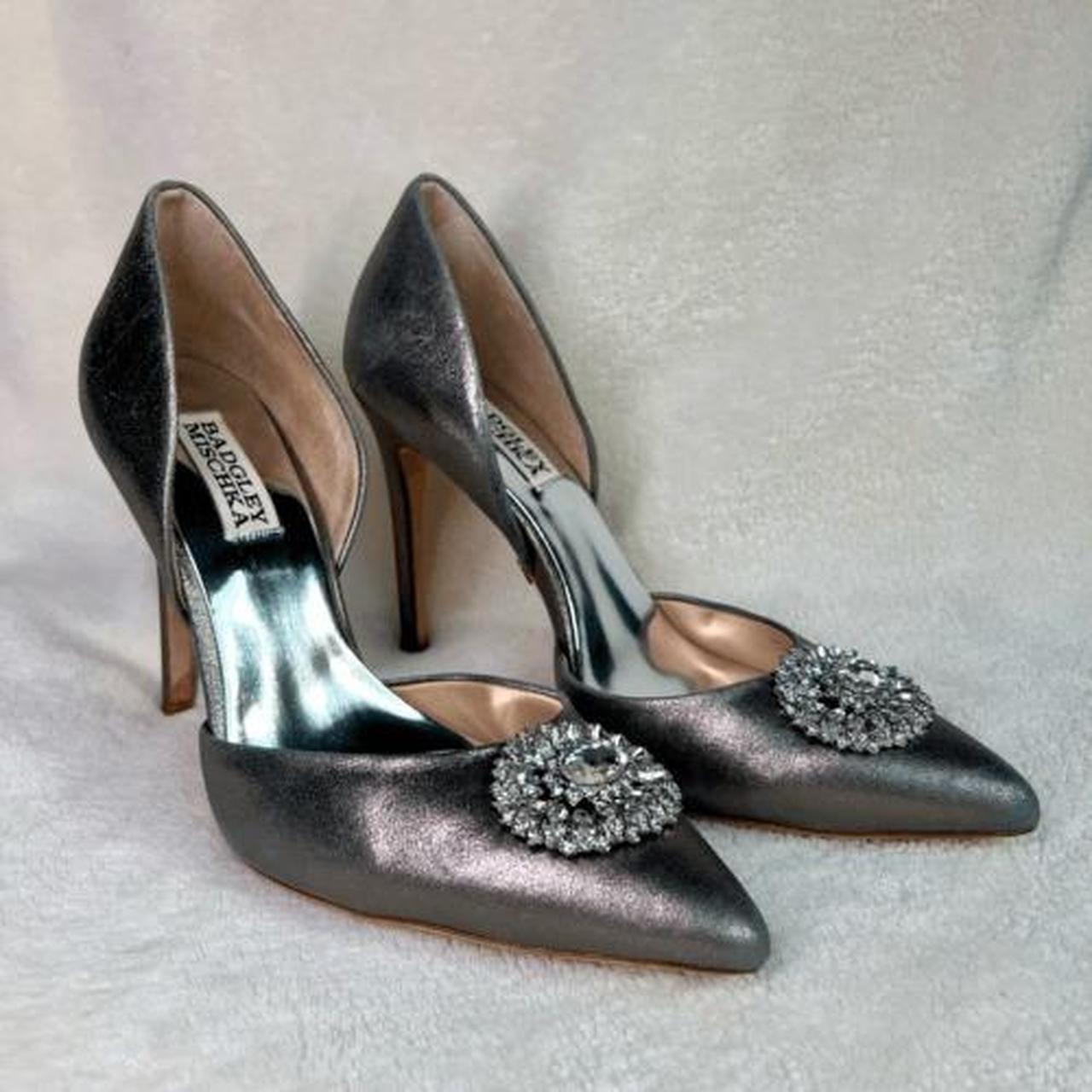 Pointed Toe Badgley Mischka Shoes Destinee Pointed Toe Satin Pumps