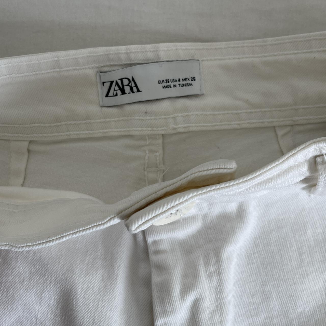 Zara Women's White Trousers | Depop