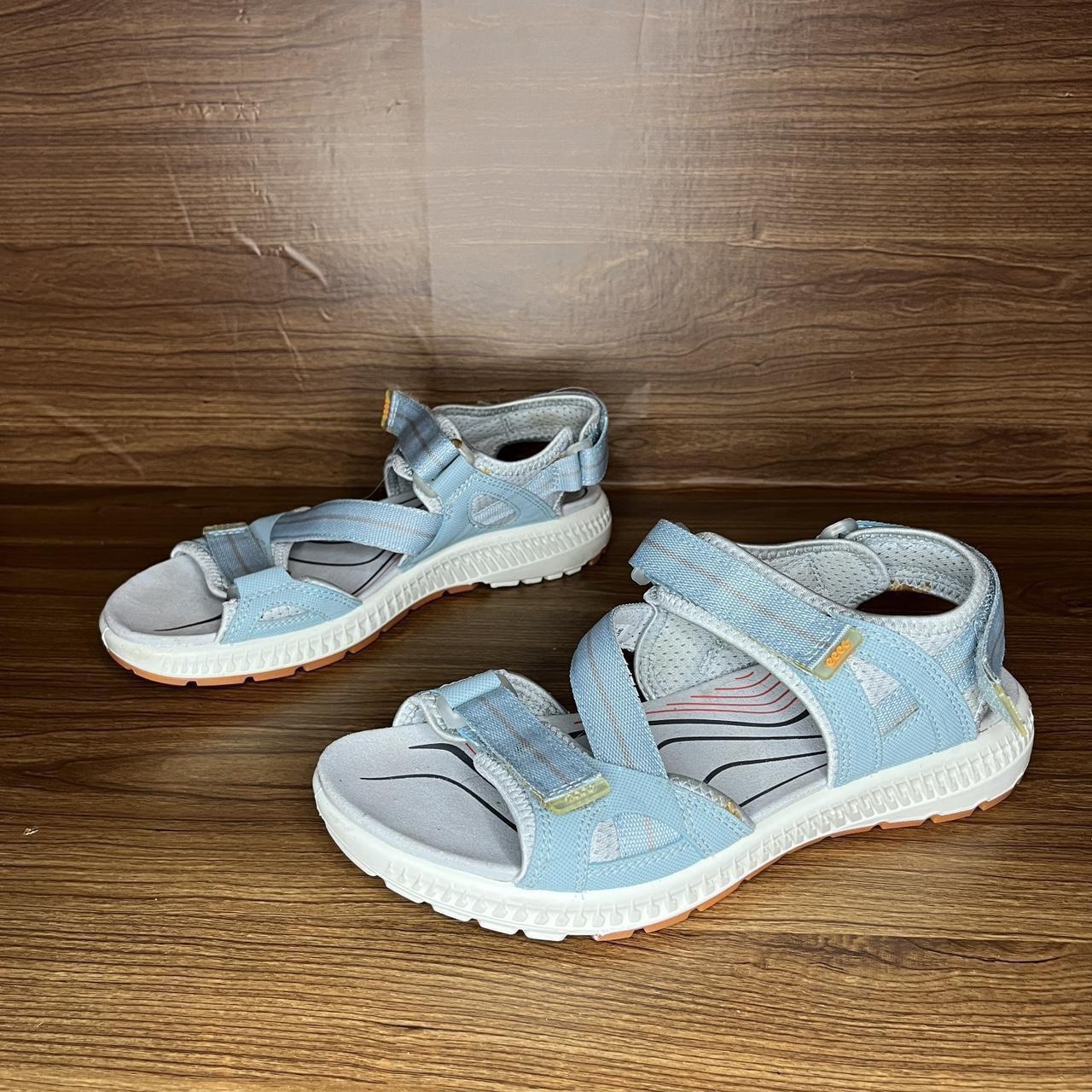 Ecco light blue terra Strappy Sport Sandals Women s 9 Depop