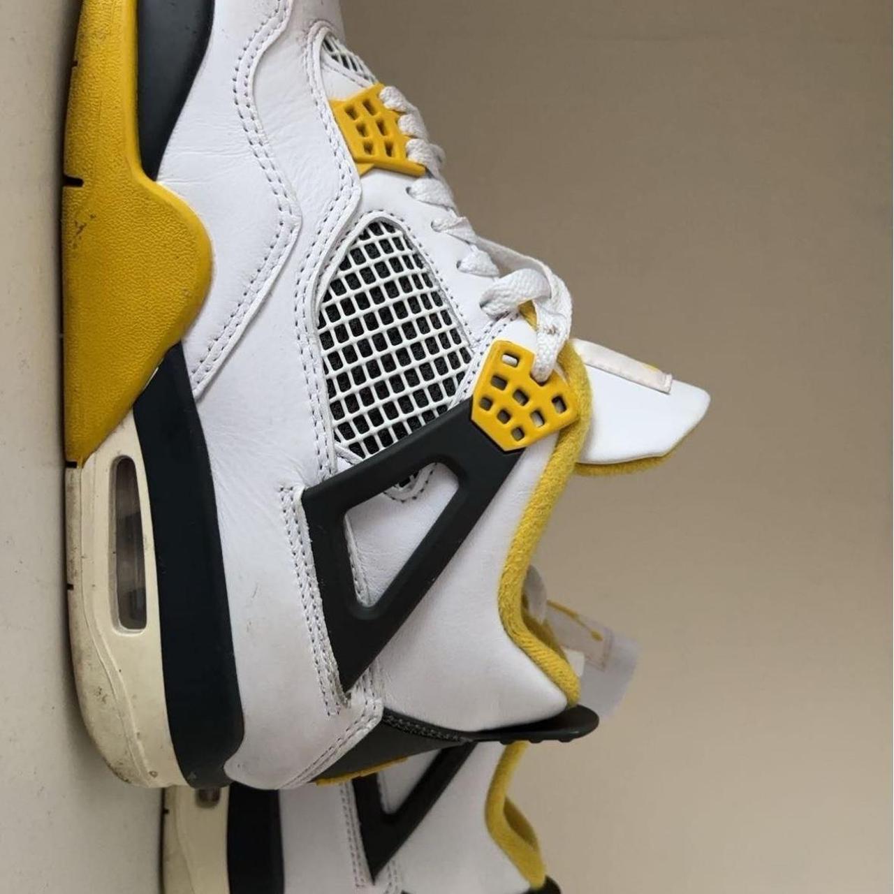 Yellow black and white jordan 4s with box need Depop