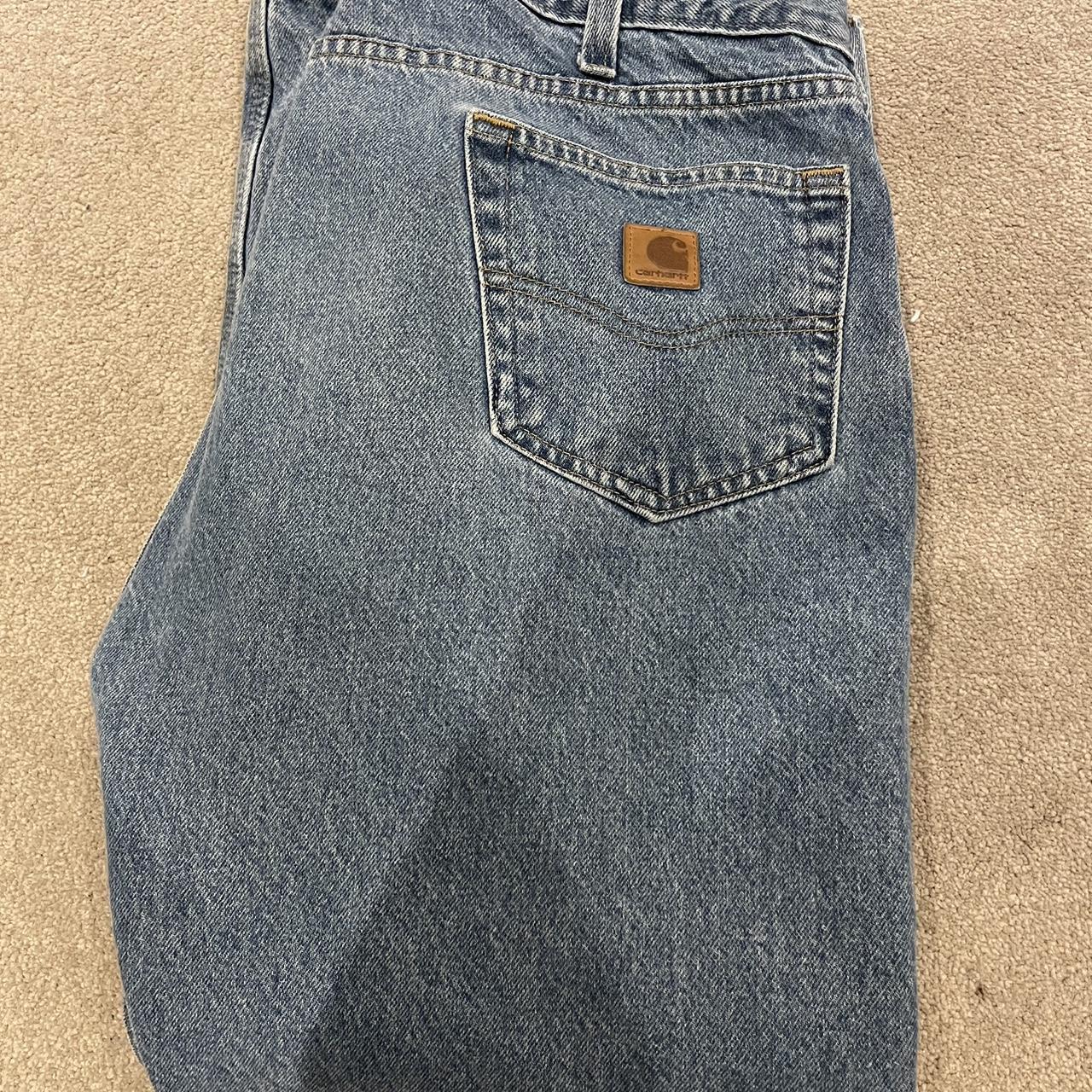 men’s Carhartt blue jeans excellent condition W 36... - Depop