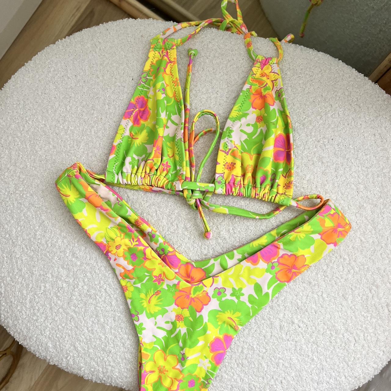 Kulani kini’s neon bikini. Size XS. Worn once. - Depop