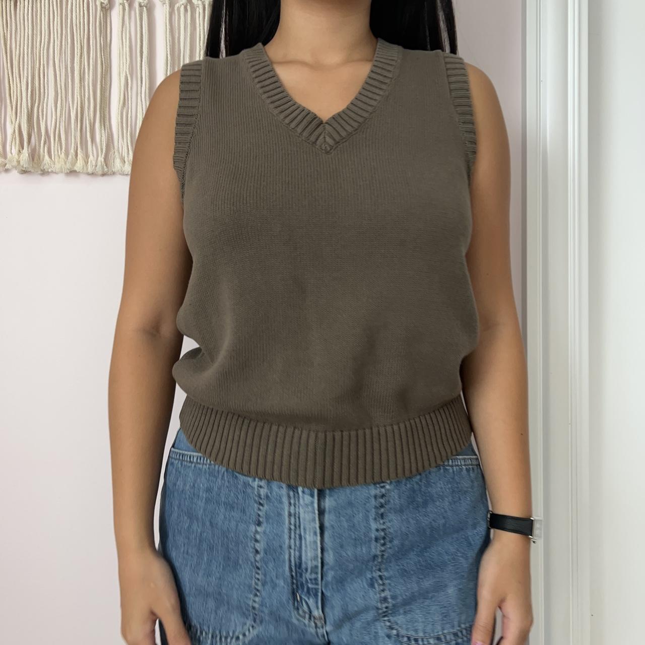 Brandy Melville Brown Sweater Vest🧸 Next day... Depop