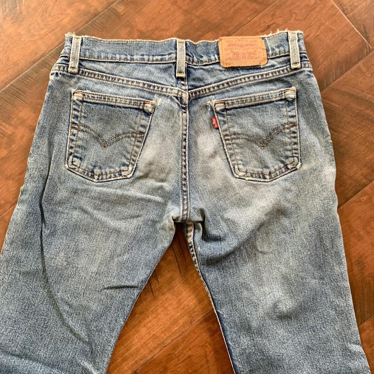 Blue Levi’s 518 “super low bootcut” jeans. Size 5... - Depop