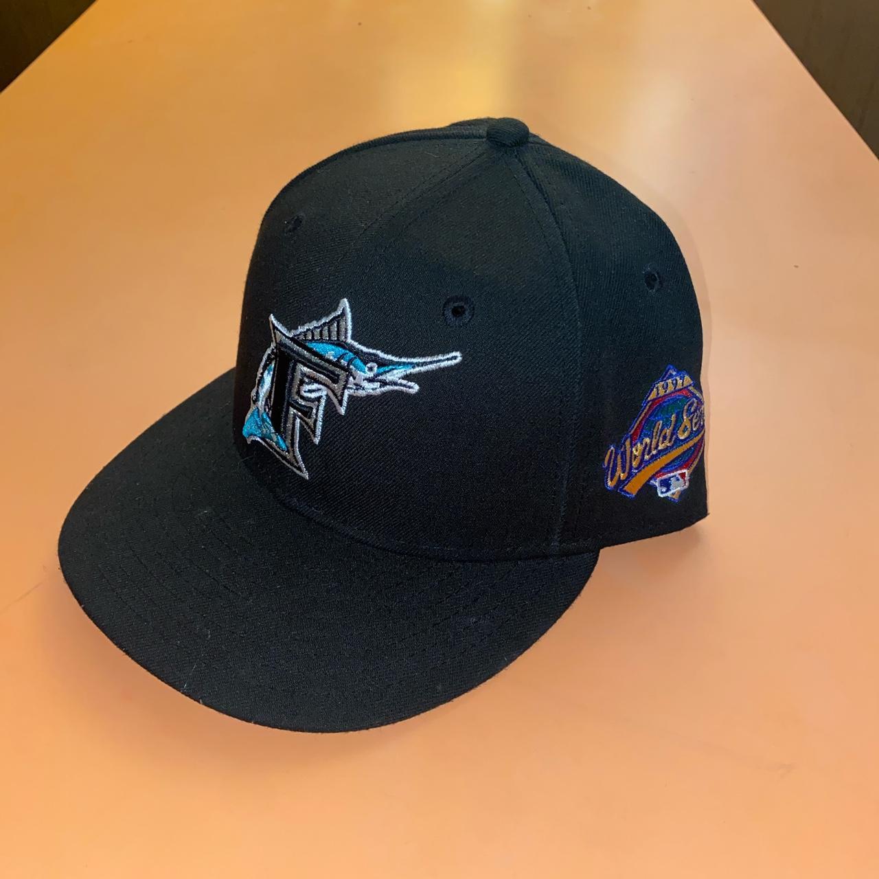 Marlins Hat Barley Worn ! #fitted #newera - Depop