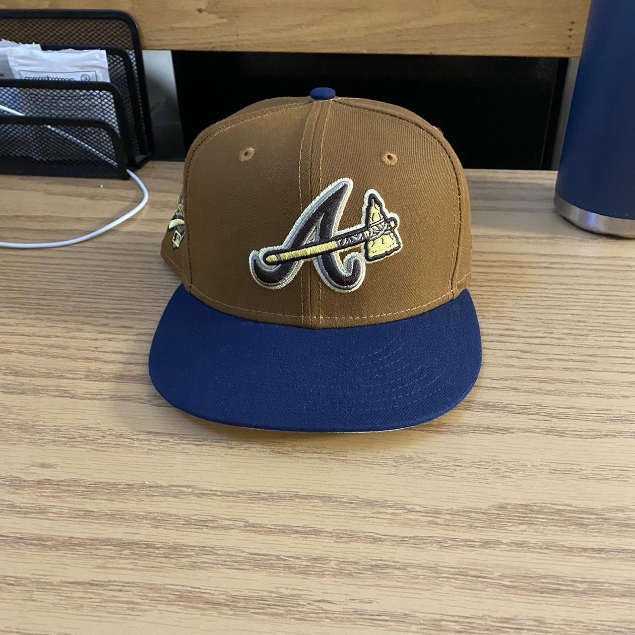 ATL braves camo fitted hat (7 3/8) - never worn - Depop