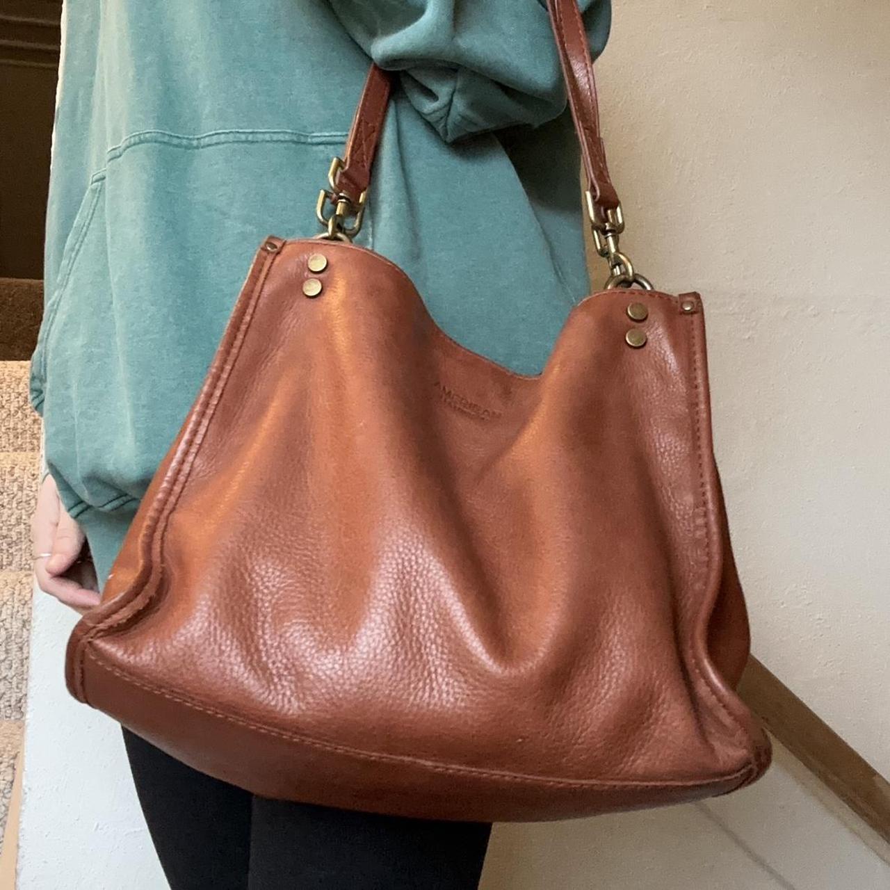 Vintage Genuine Leather Shoulder Strap Purse Handbag... — Holy Thrift