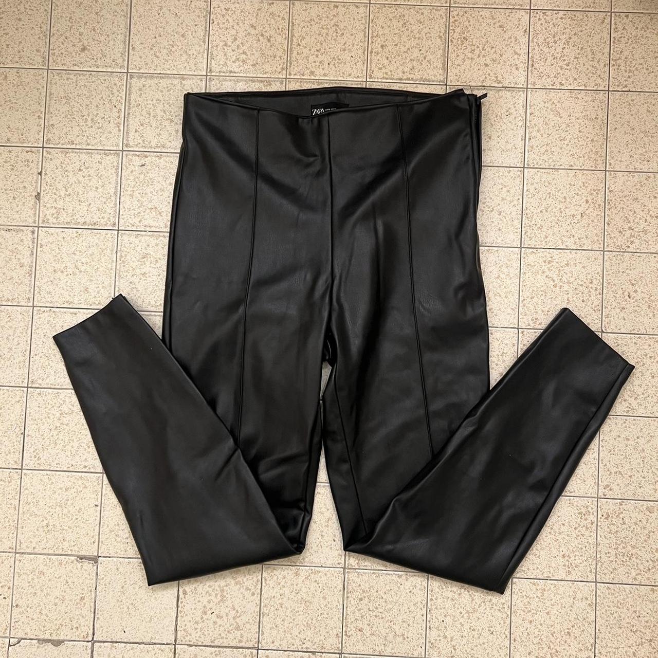 ZARA fake leather pants best fits L/XL - Depop