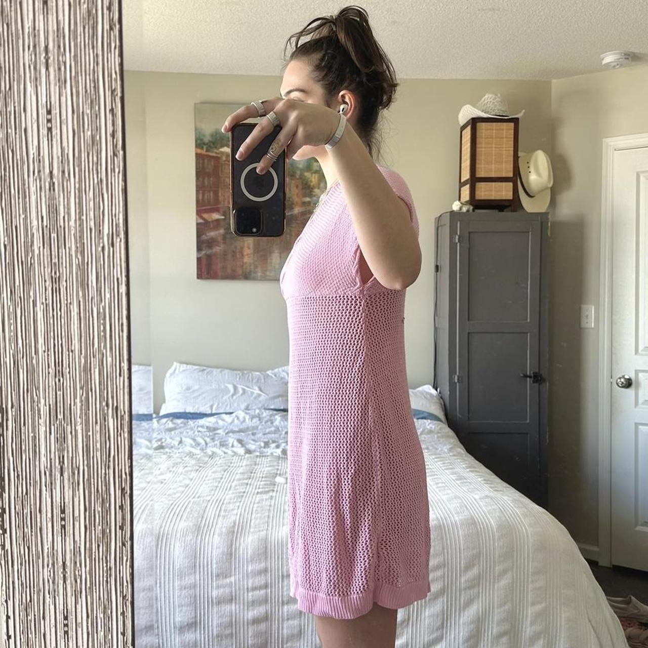 Zesica baby pink beach cover up Fits size SL... Depop