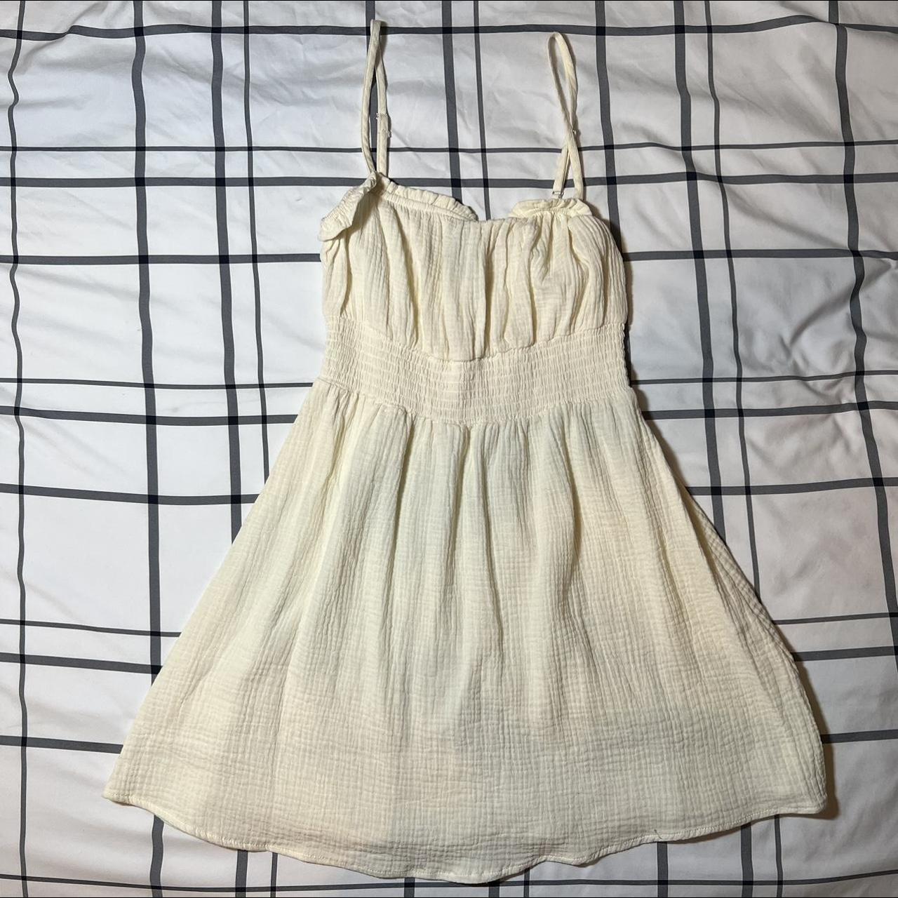 Casual Cream Mini Dress Never worn Can be worn as a... - Depop